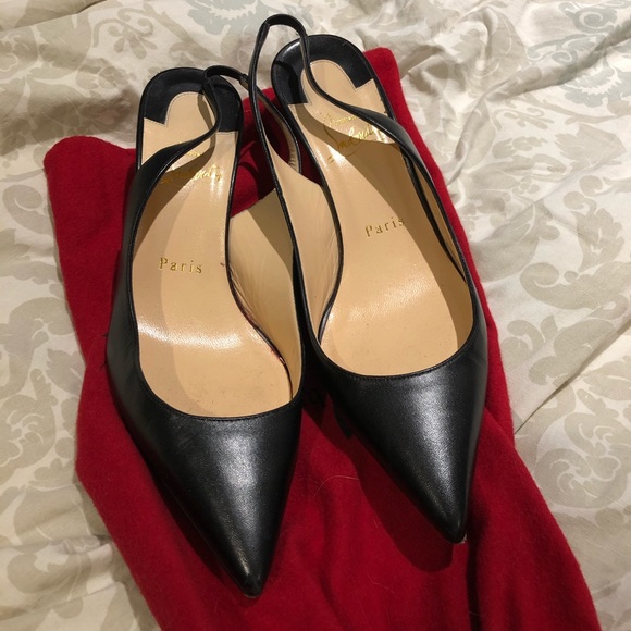 Christian Louboutin Clare Leather Spingbacks - Picture 1 of 4